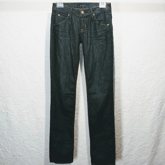 Hudson Sz 25 Dark Wash Carly Flap Pocket Straight Jeans - Picture 4 of 15